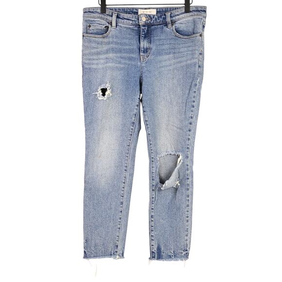 Free People Denim - Free People We the Free Distressed Frayed Hem Jeans, 30